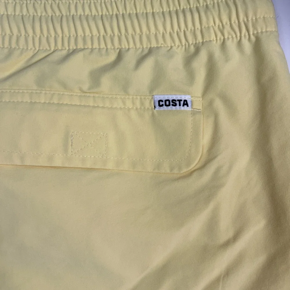 Costa‎ Men's Elastic Drawstring Board Shorts Yellow Size XXL-New